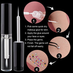 BELLEBOOST glue picker tweezer set laid out for quick accurate application