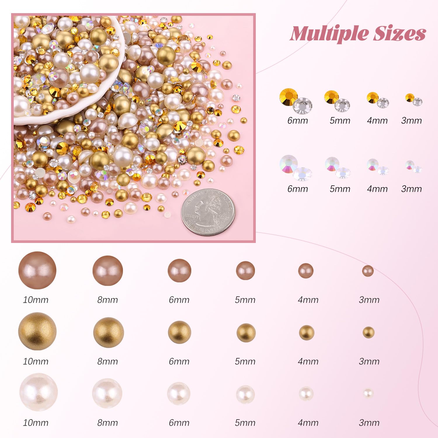 BELLEBOOST tweezers and picker pencil next to gems, enables precise placement