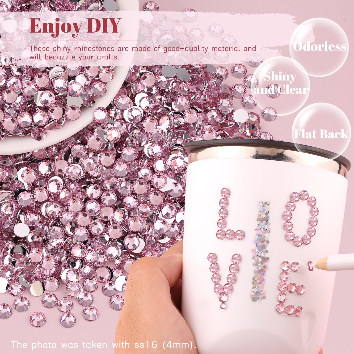 BELLEBOOST tweezers and pickup pen with gems for faster, accurate placement