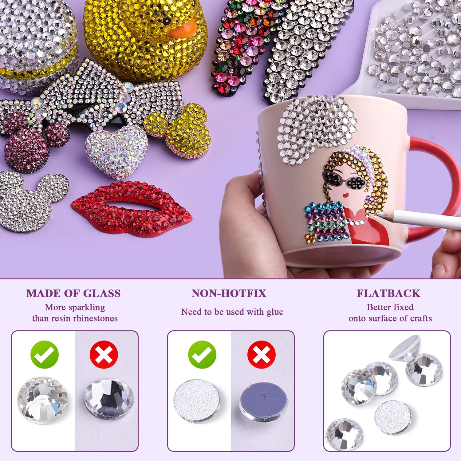 BELLEBOOST tweezer and pickup pen included for precise gem placement and faster work