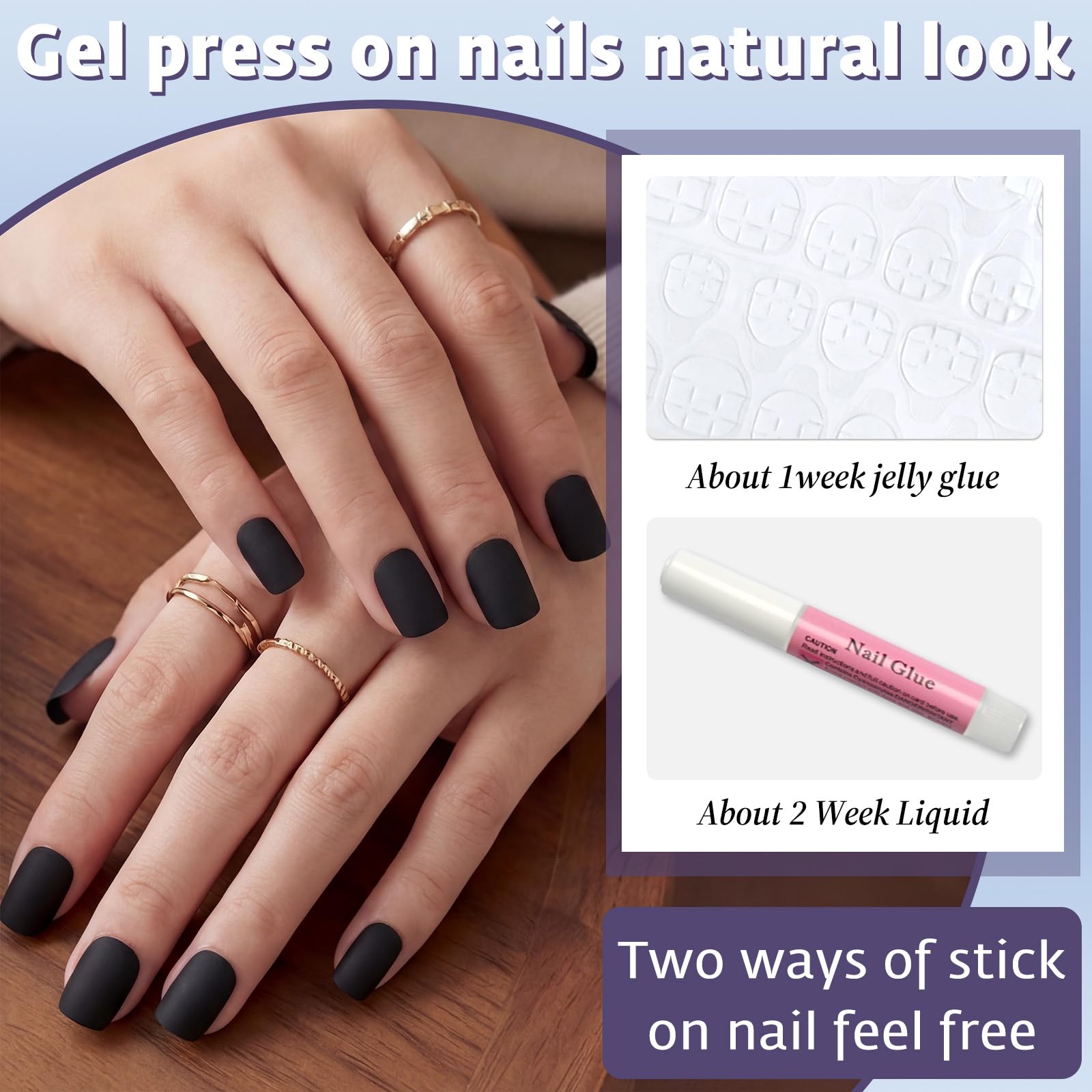 Bellelfin matte black nails worn in lifestyle setting for everyday style