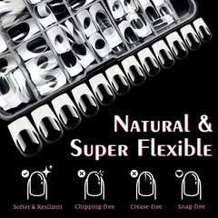 Bellelfin nails being trimmed and filed illustrating easy customization and precise shaping