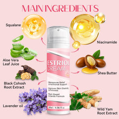 Bellisinno wild yam and aloe ingredients display showing botanical hydration benefit