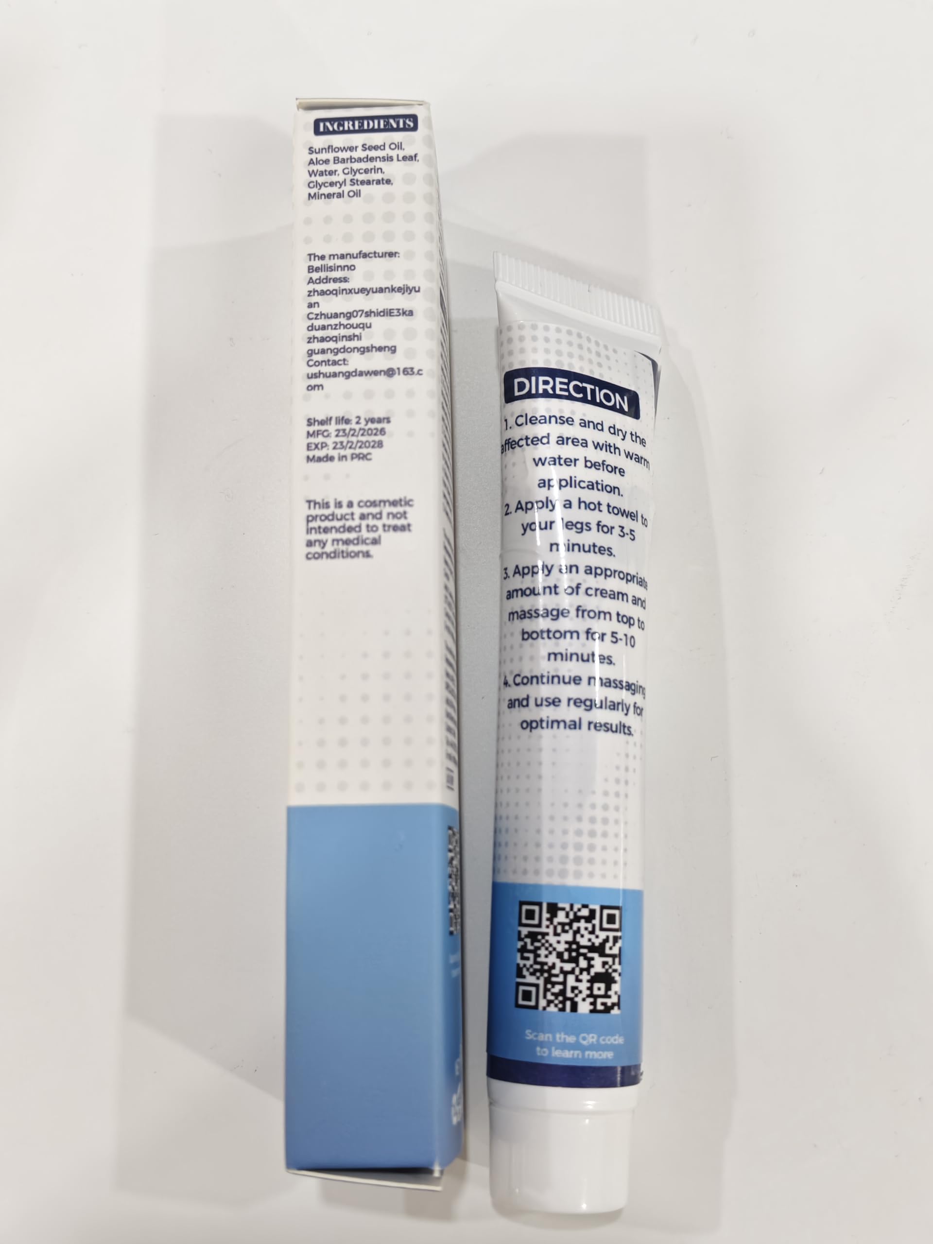 Bellisinno cream on bathroom counter as part of nighttime routine benefit