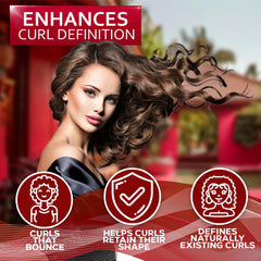 BELLISSO applying mask to hair in hands for improved manageability benefit