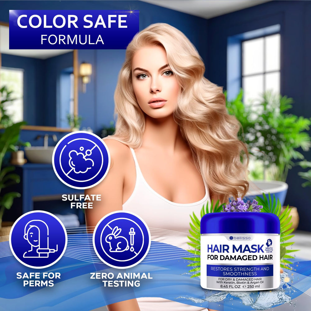 BELLISSO creamy mask close-up highlighting smoothing texture and slip