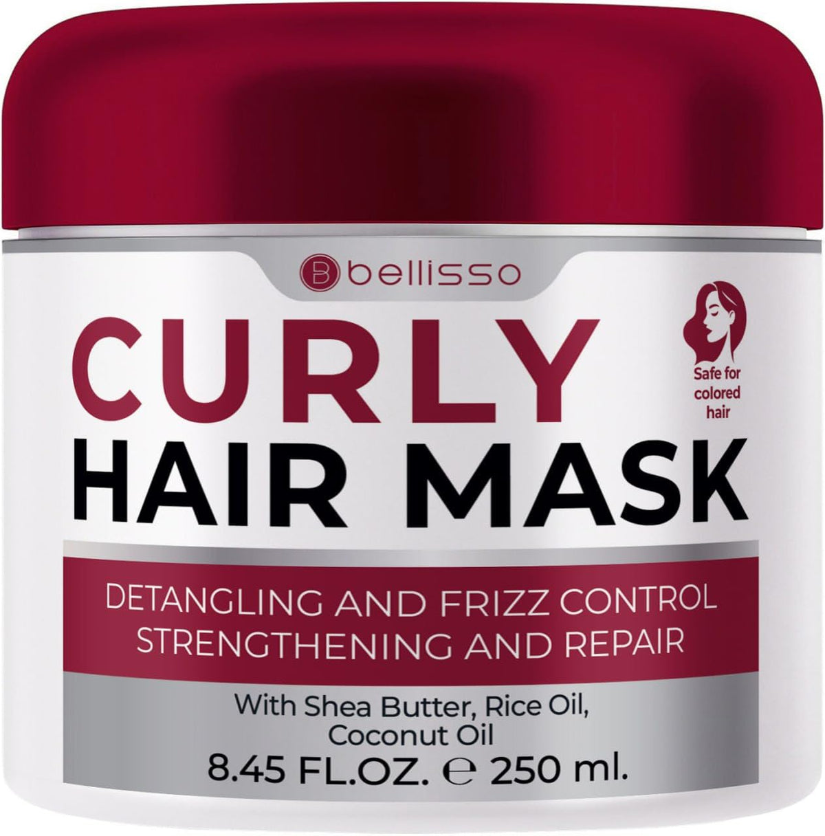 BELLISSO jar front view showing label and product clarity benefit