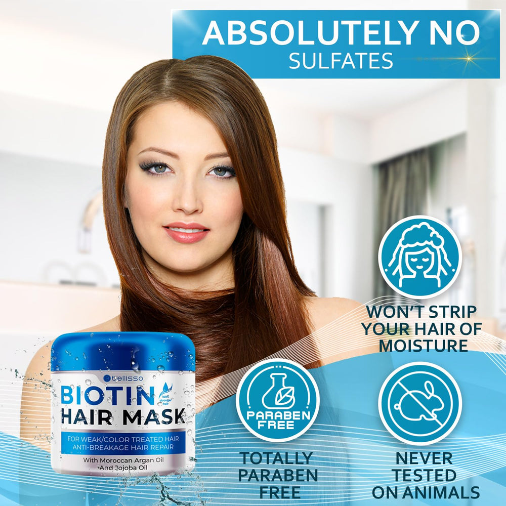 BELLISSO lifestyle bathroom shelf display conveying spa-like hair care benefits