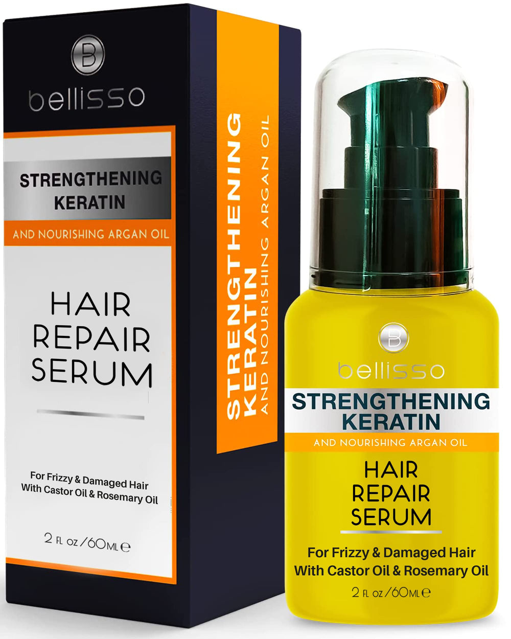 BELLISSO bottle front packaging shows sleek design and product name, polished look