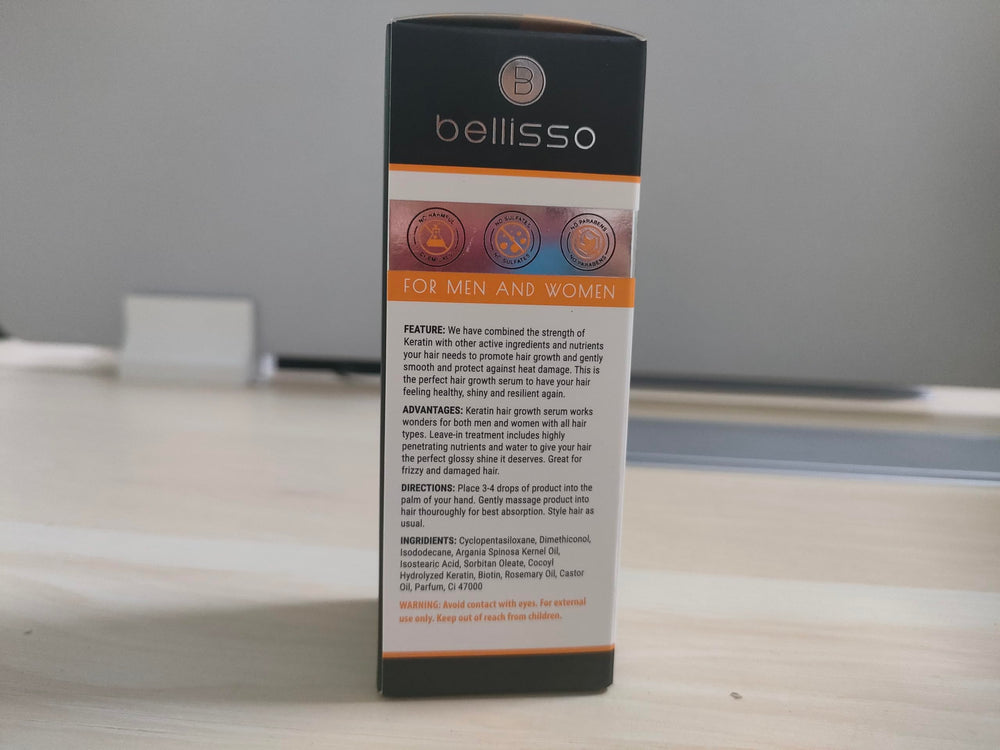 BELLISSO lifestyle shot of glossy hair after use conveying salon-quality results
