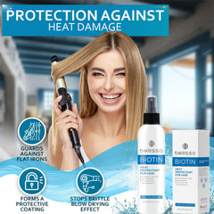 BELLISSO mist in motion demonstrating even heat protection coverage