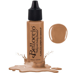 Belloccio front label showing Golden Tan shade and product benefits