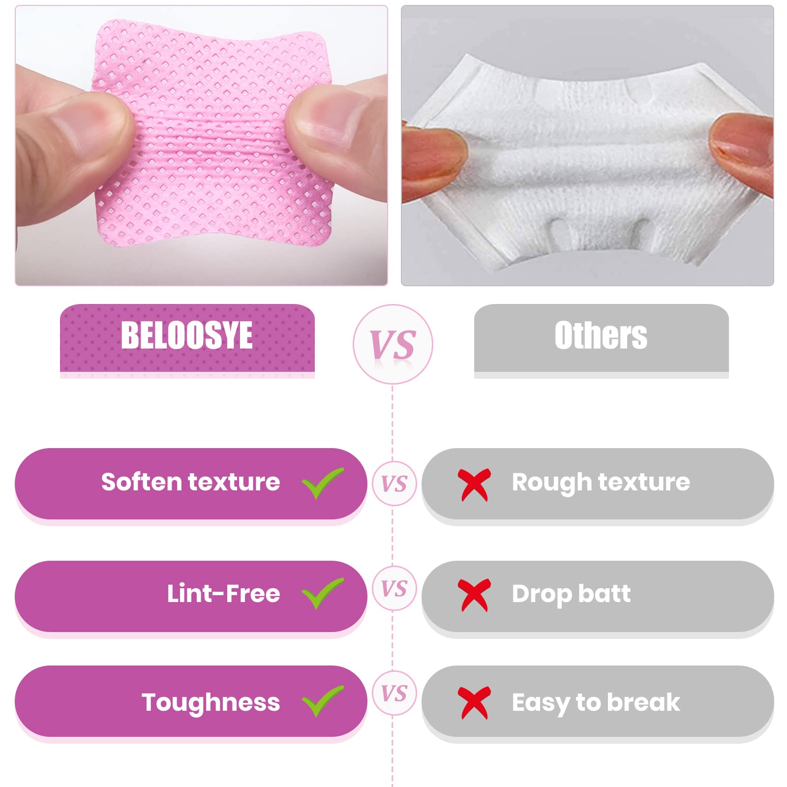 BELOOSYE wipes on salon counter conveying professional tidy workspace