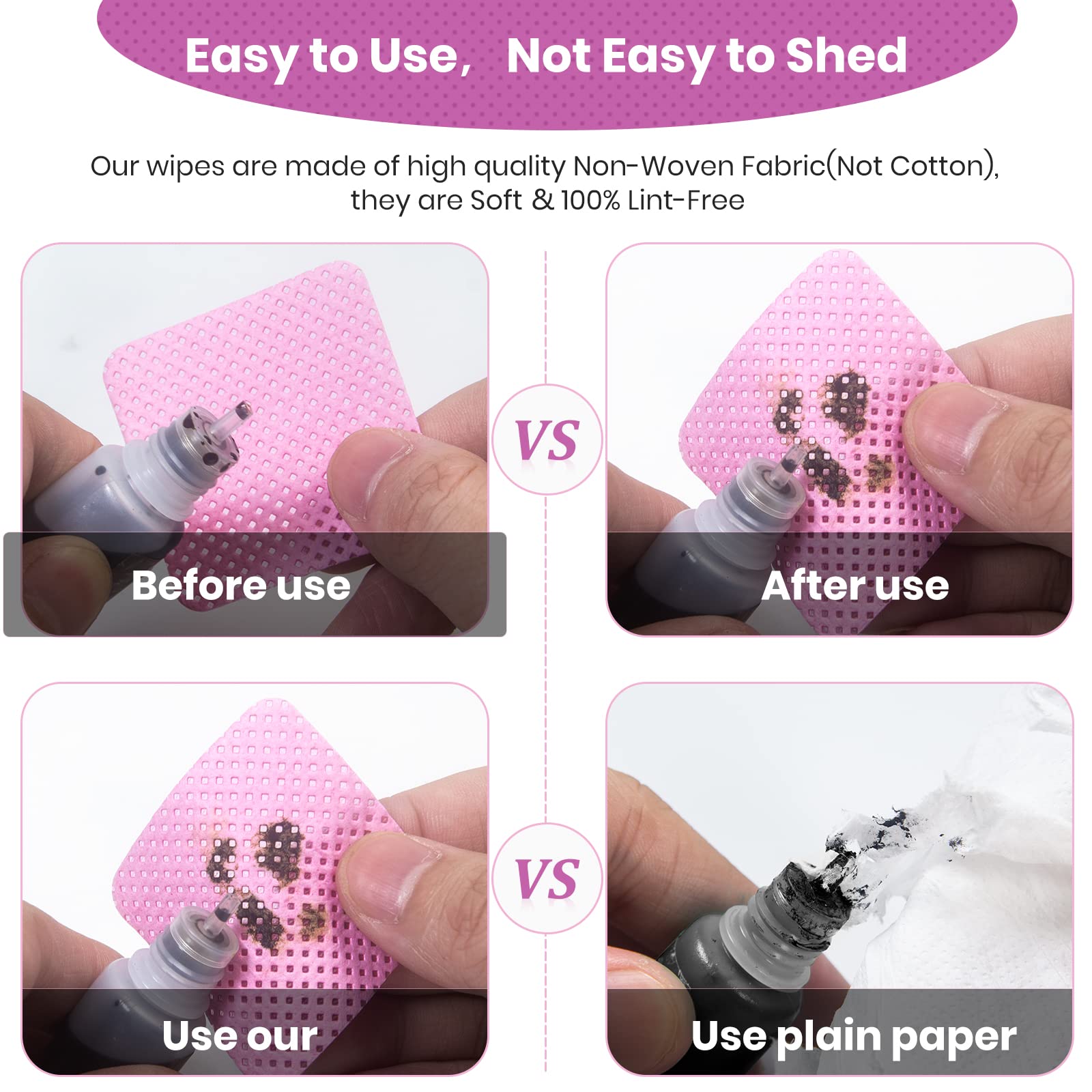 BELOOSYE wipe removing nail polish smoothly without shredding