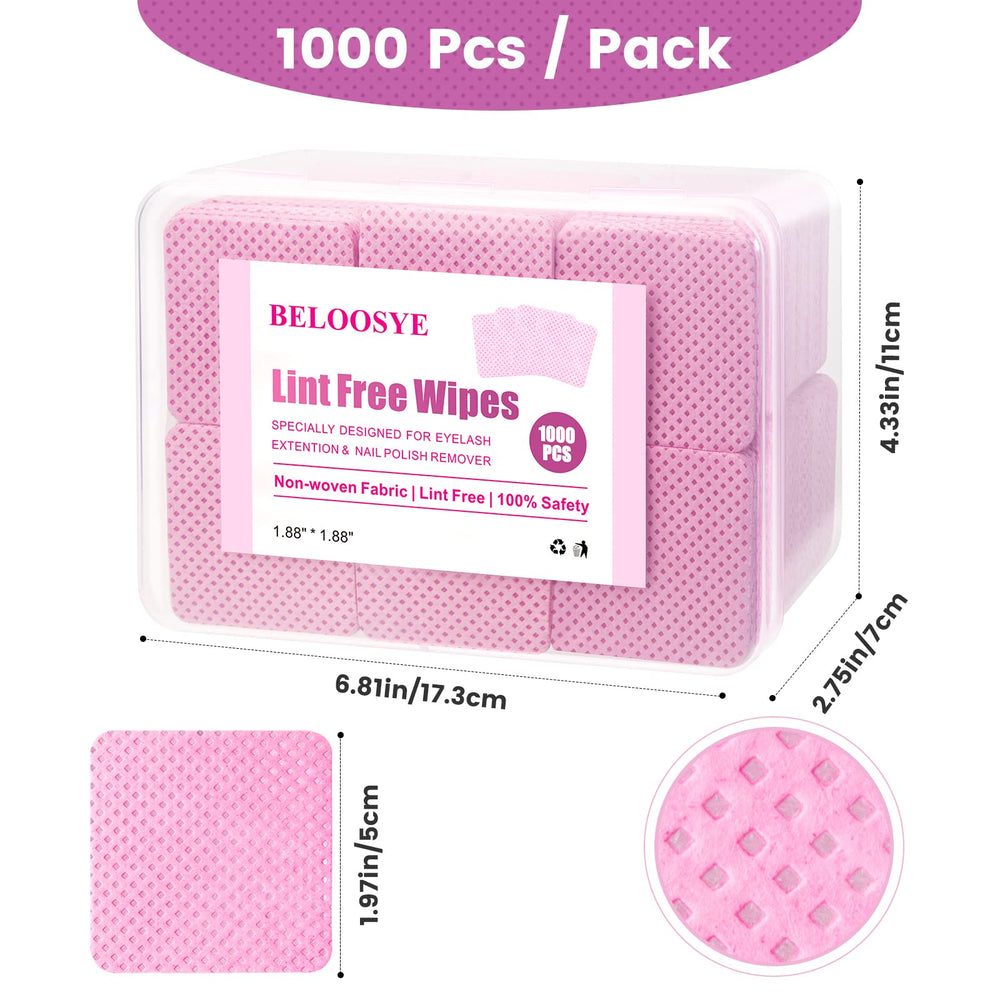 BELOOSYE wipe absorbing eyelash glue quickly for cleaner application