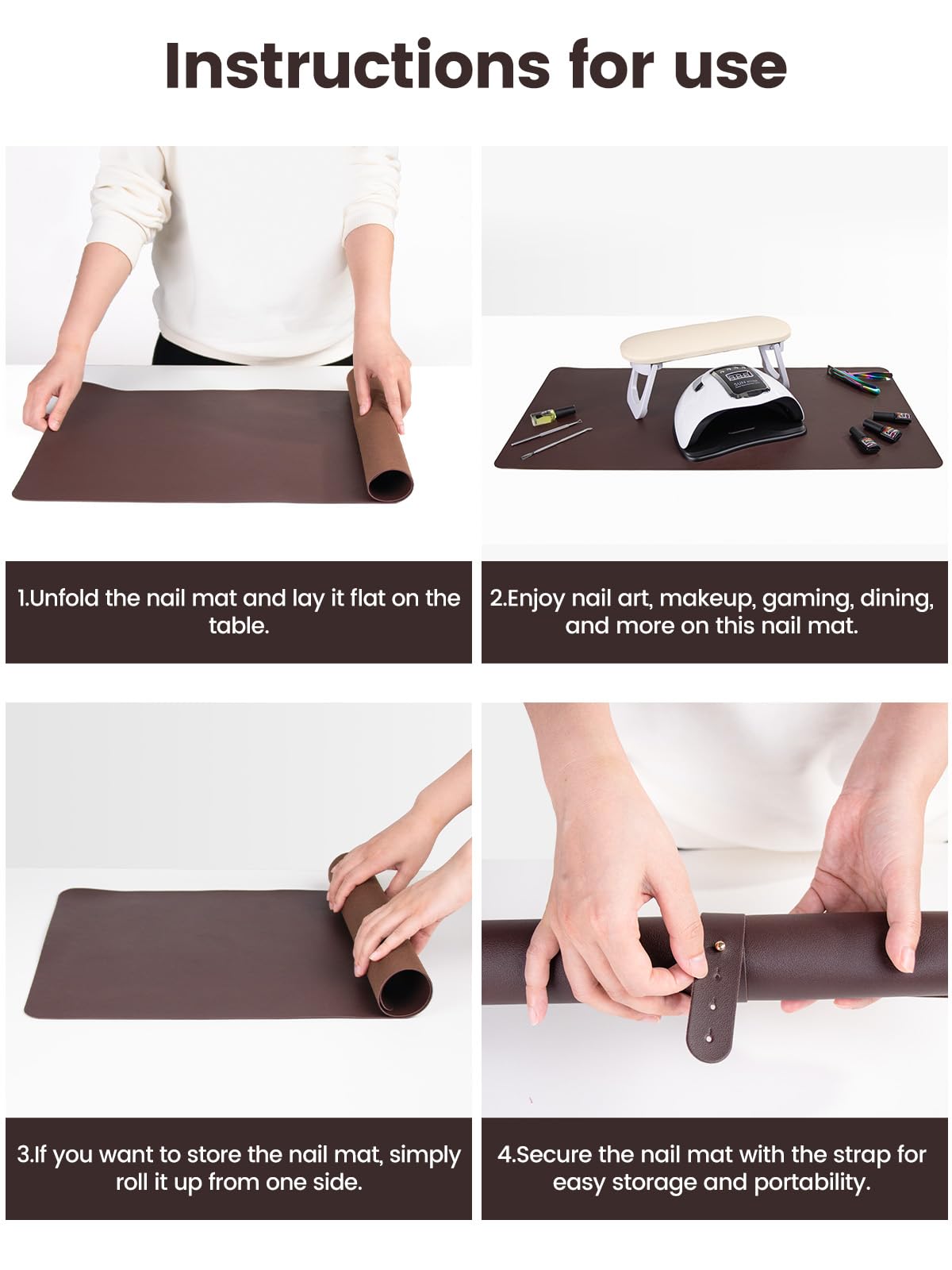 Beloving mat in salon setting protecting table and presenting professional look