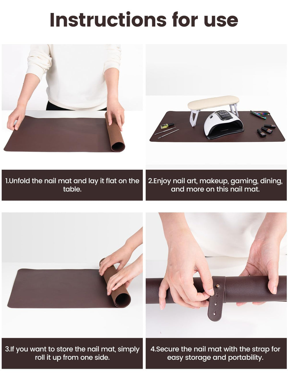Beloving mat in salon setting protecting table and presenting professional look