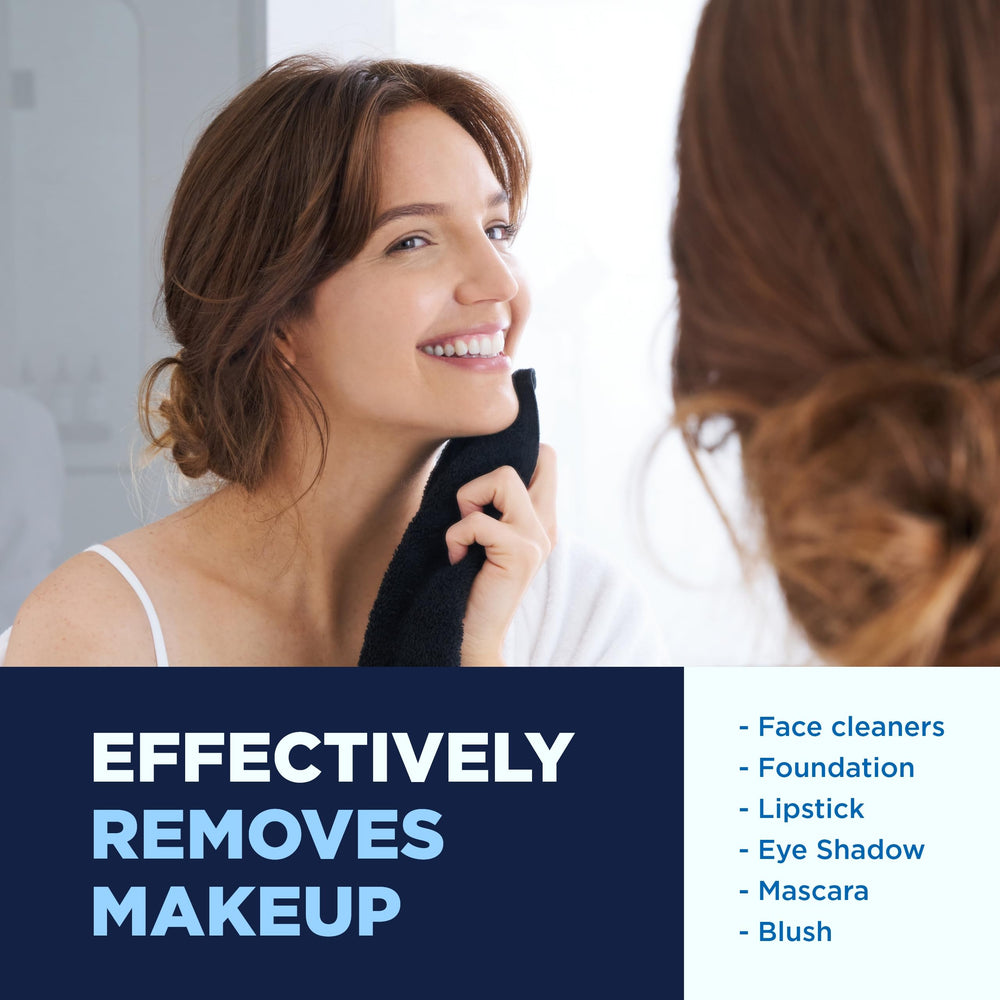 BEN KAUFMAN damp cloth removing mascara demonstrating gentle cleansing