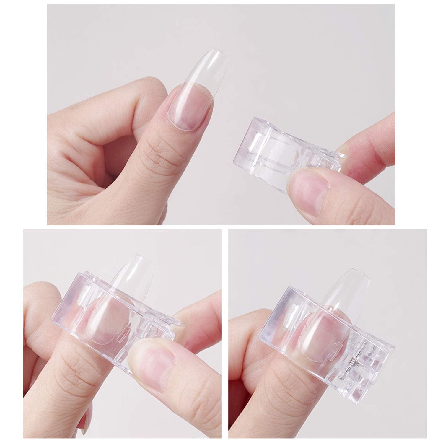 Benbeno clips beside hand showing scale for comfortable fit benefit