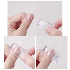 Benbeno clips beside hand showing scale for comfortable fit benefit
