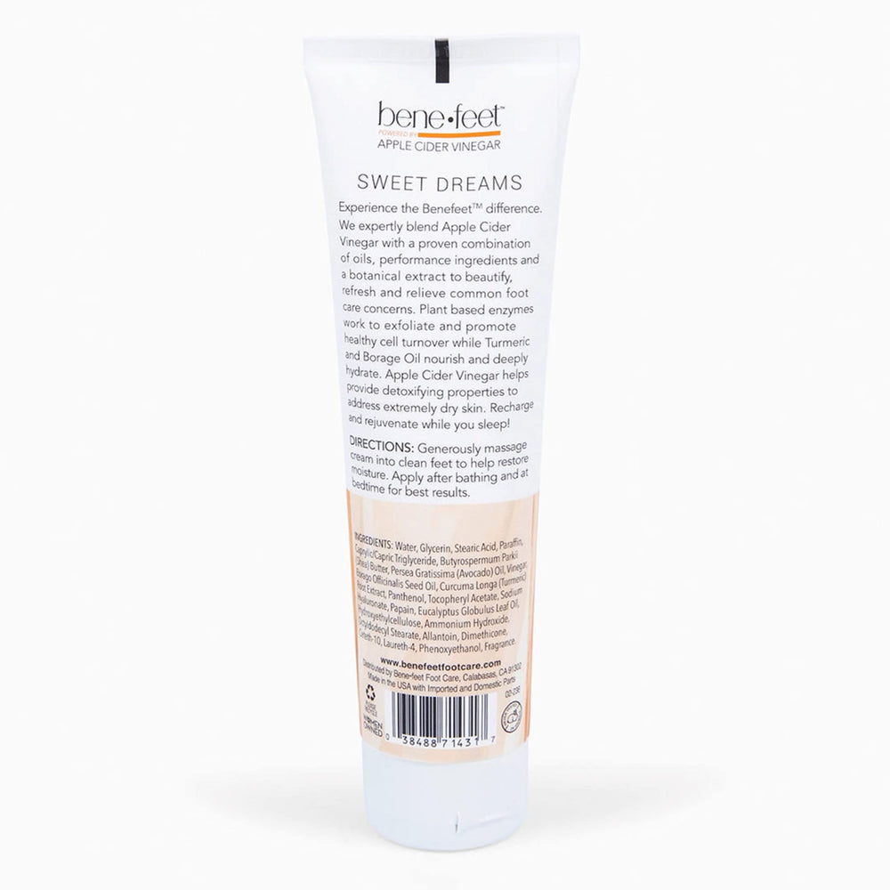 Benefeet label and ingredients panel highlighting botanical blend transparency benefit