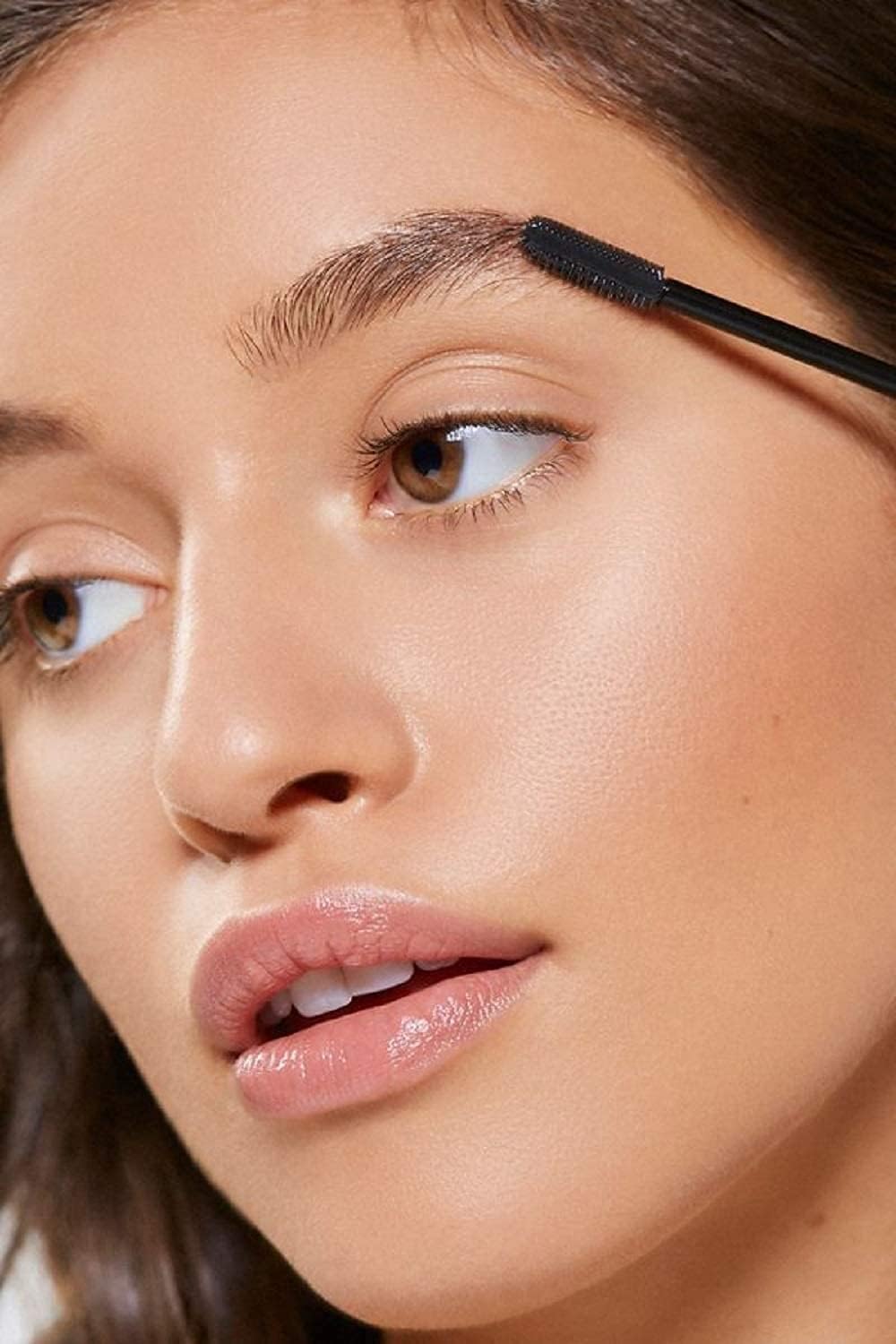 Benefit Brow Setter applied to brows showing laminated finish and neat shaping benefit