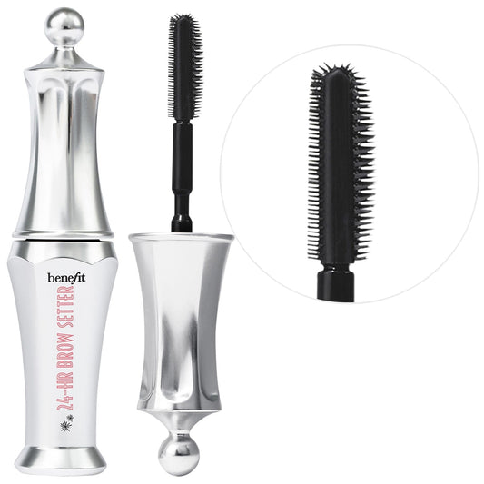 Benefit Brow Setter front packaging showing recyclable hat-box and tube benefit control