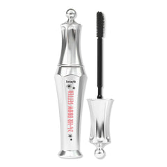 Benefit Brow Setter wand with clear gel close-up showing smooth texture and hold benefit