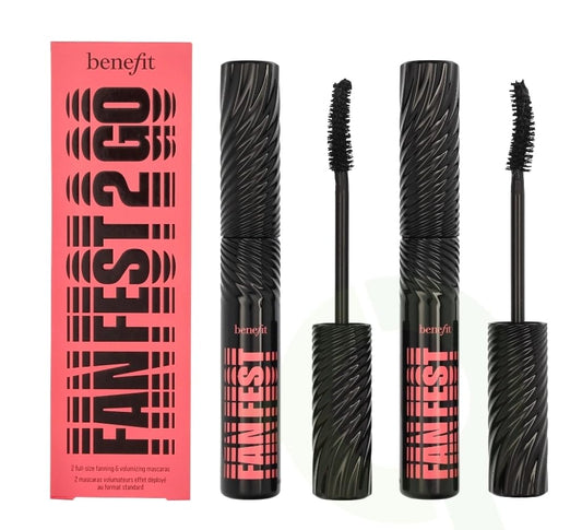 Benefit curved Full-Flex Fiber Brush close-up showing fanning fibers for defined lashes