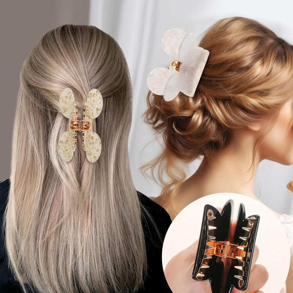 BENOSPACE clip holding half-up hairstyle demonstrating reliable everyday styling