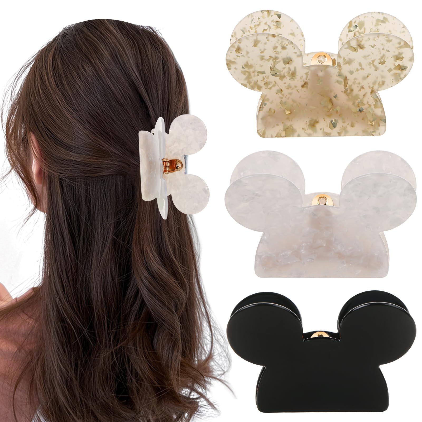 BENOSPACE front view of mouse ear clip showing playful design and secure hold