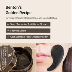 BENTON patch applied under eye delivering cooling hydration