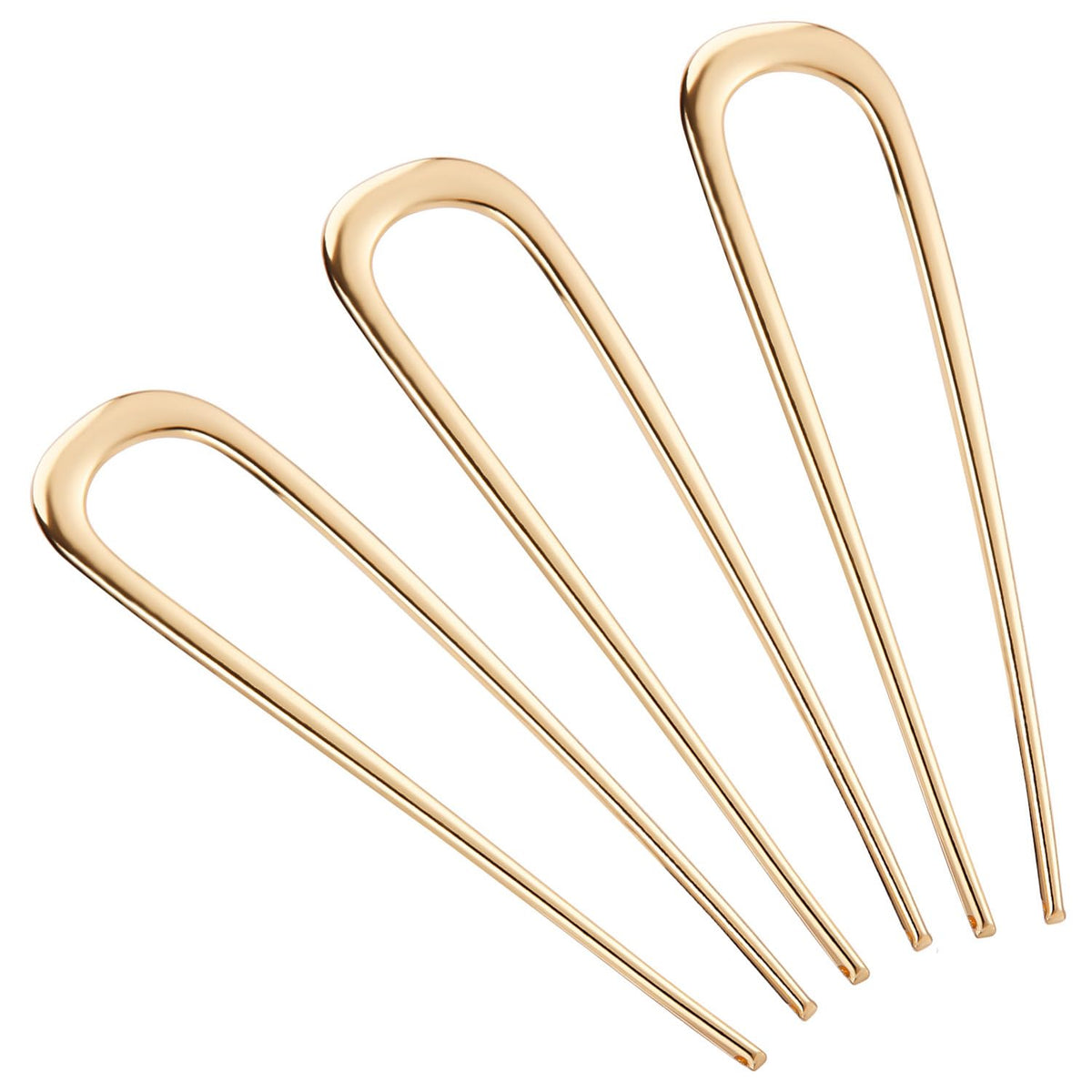 BEoffer gold pins front view showing neat set and elegant finish for polished styling