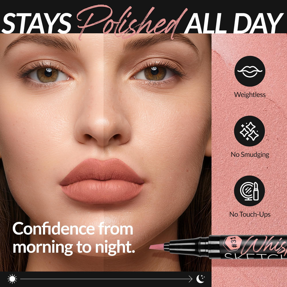 BEPHOLAN applicator in use creating a clean lip contour
