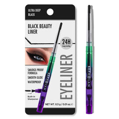 BEPHOLAN front packaging showing compact retractable black eyeliner and branding benefit of portability