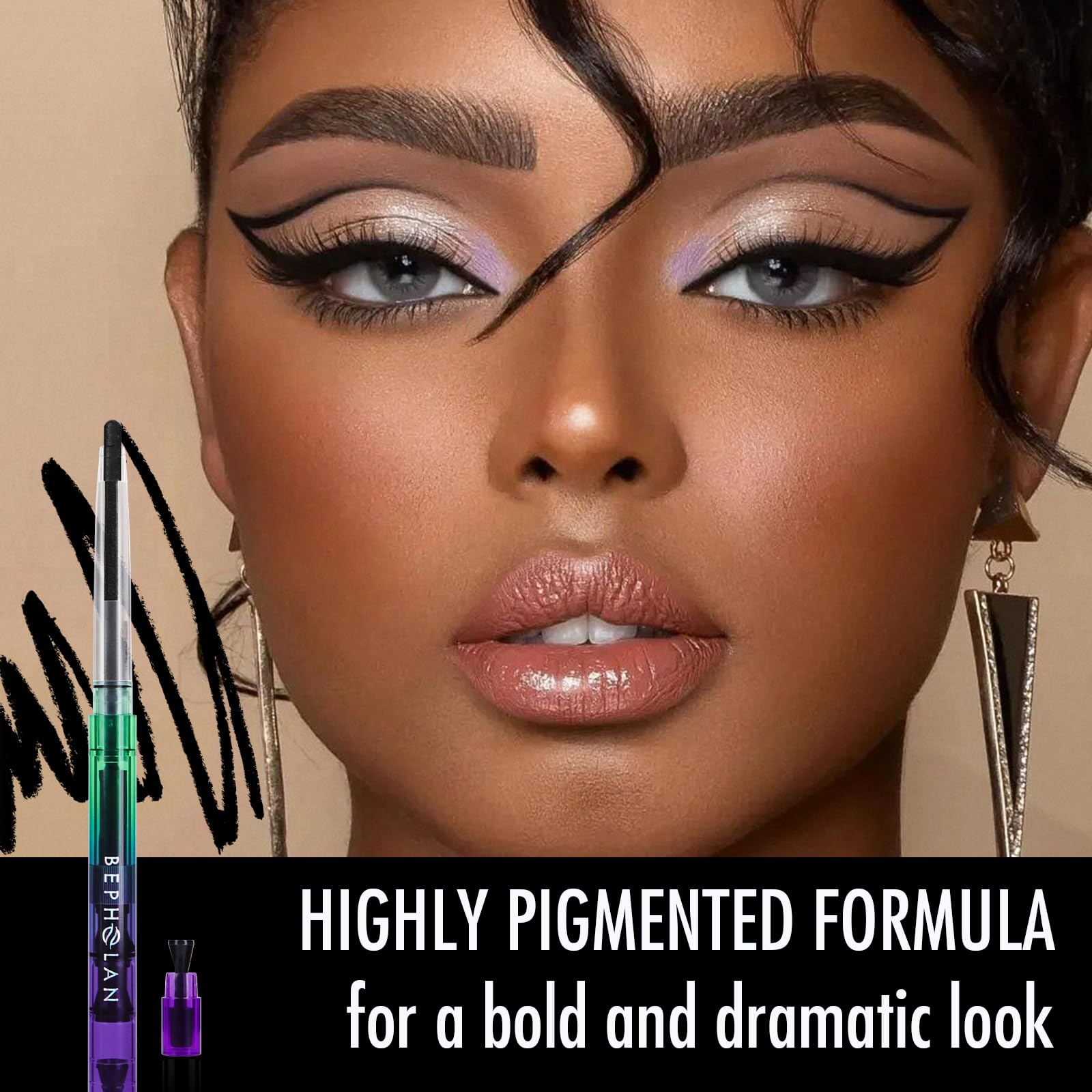 BEPHOLAN closeup of gel tip demonstrating creamy glide for precise application