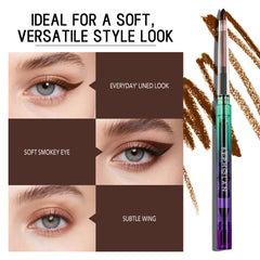BEPHOLAN brown eyeliner held in hand to show compact, travel-friendly scale
