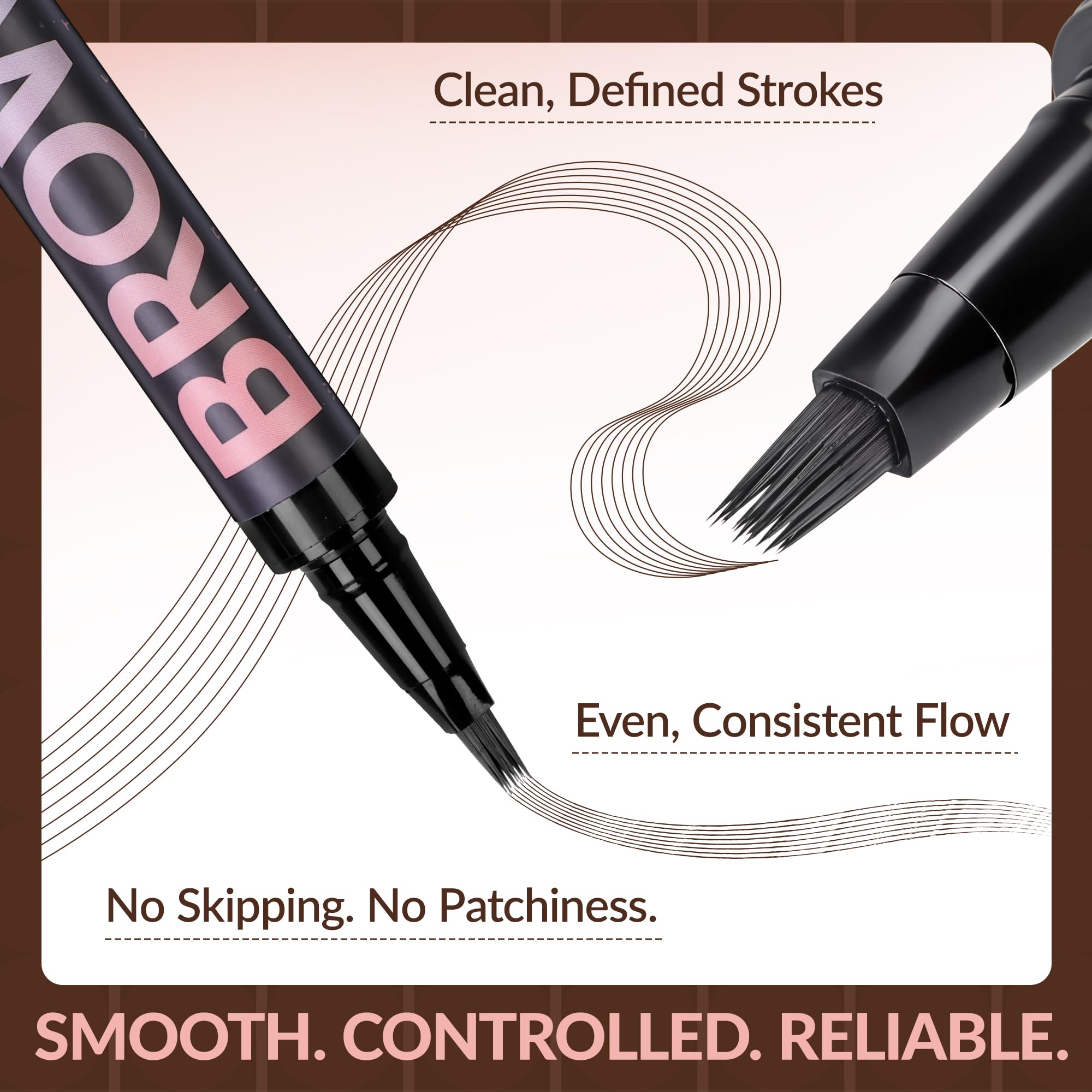 BEPHOLAN ink texture flowing from brush tip for smooth, even application