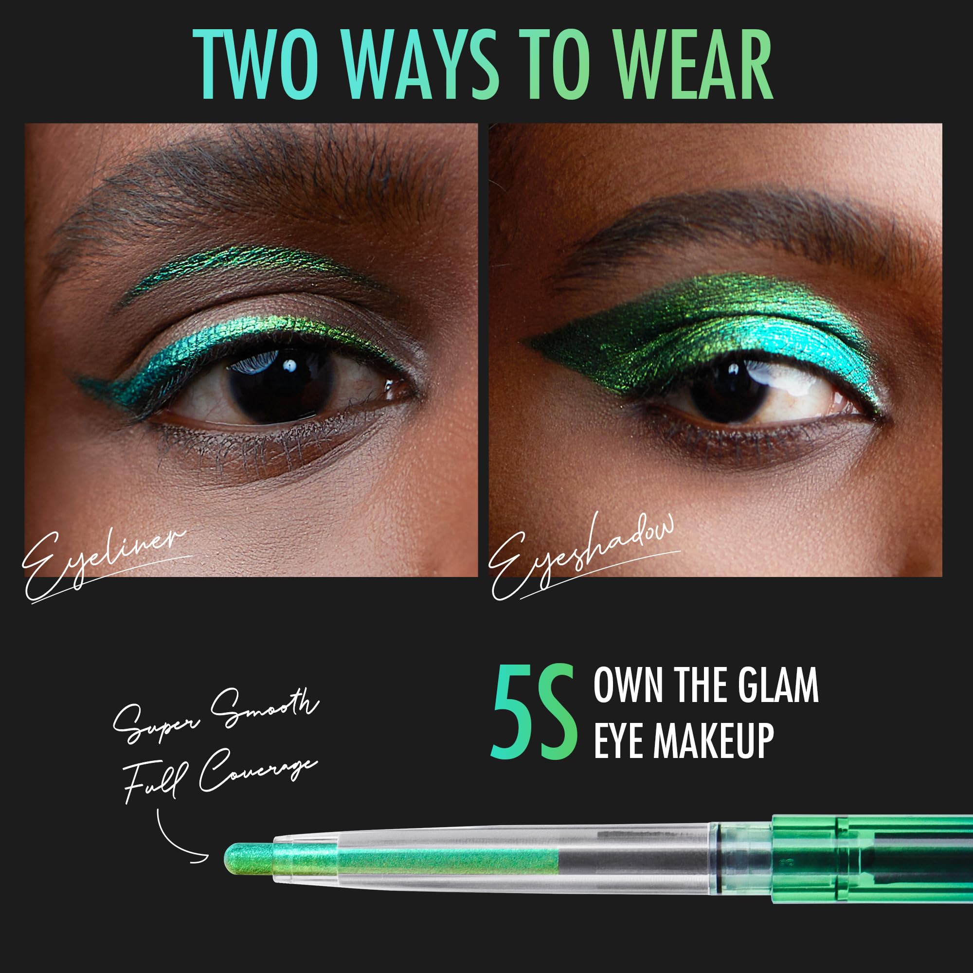 BEPHOLAN eyeliner applied as a winged liner, creates clean dramatic definition