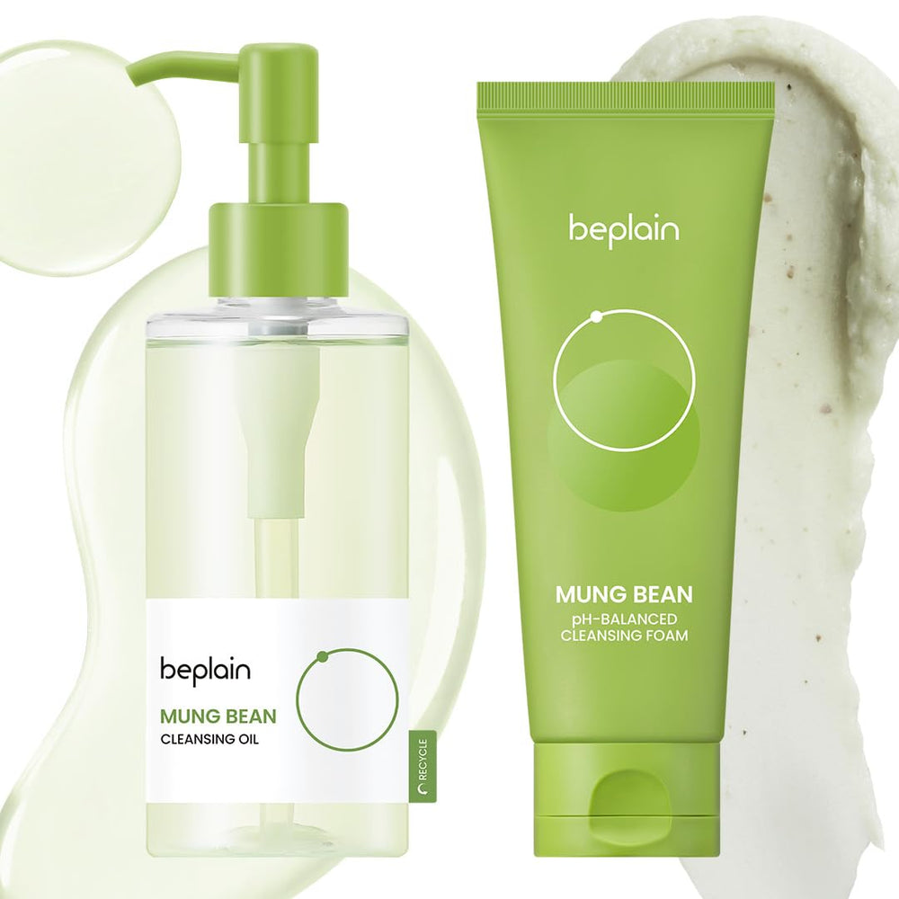 beplain front packaging duo showing both bottle labels and set benefits