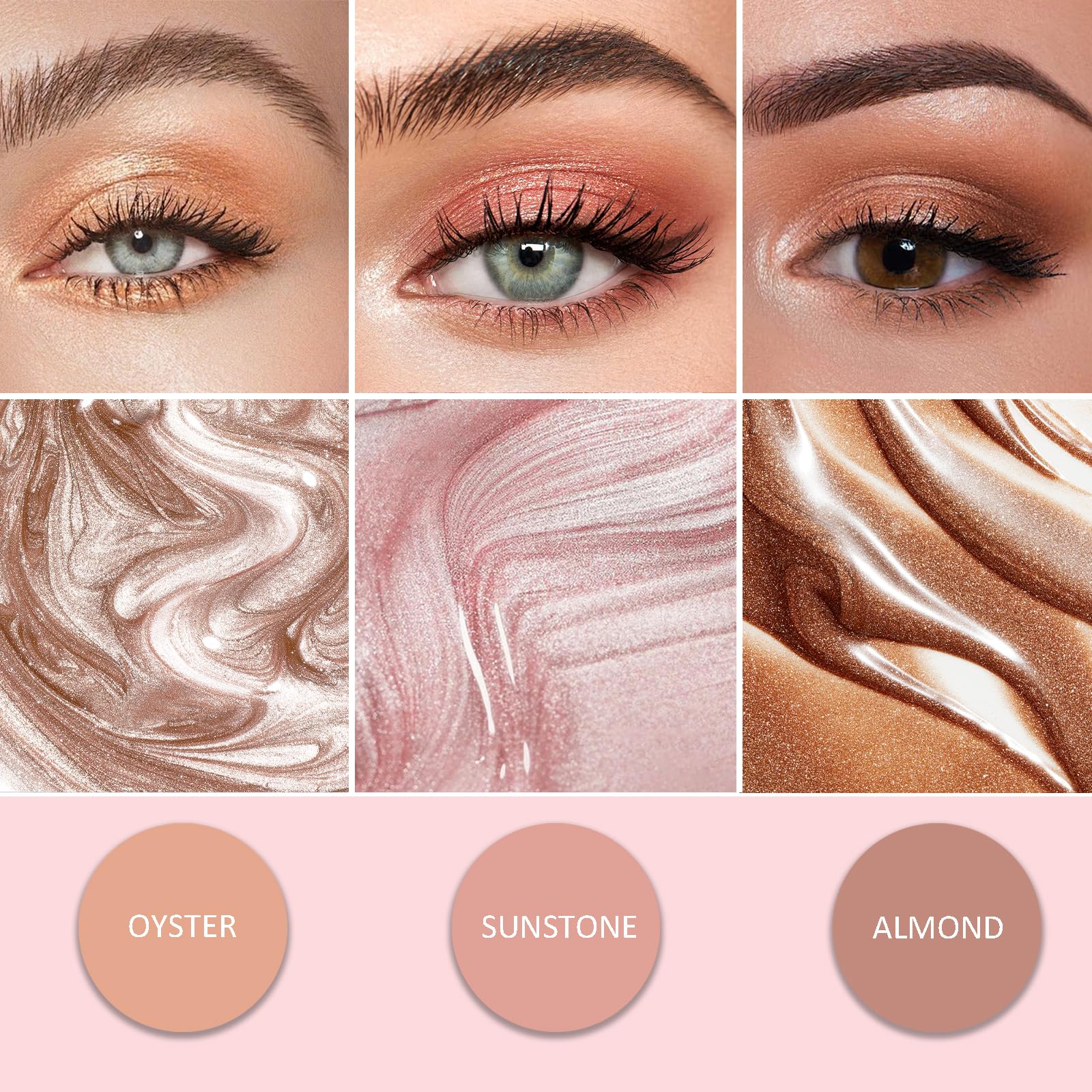 BERALLOYE arm swatches demonstrating true-to-pan pigmentation and buildable color