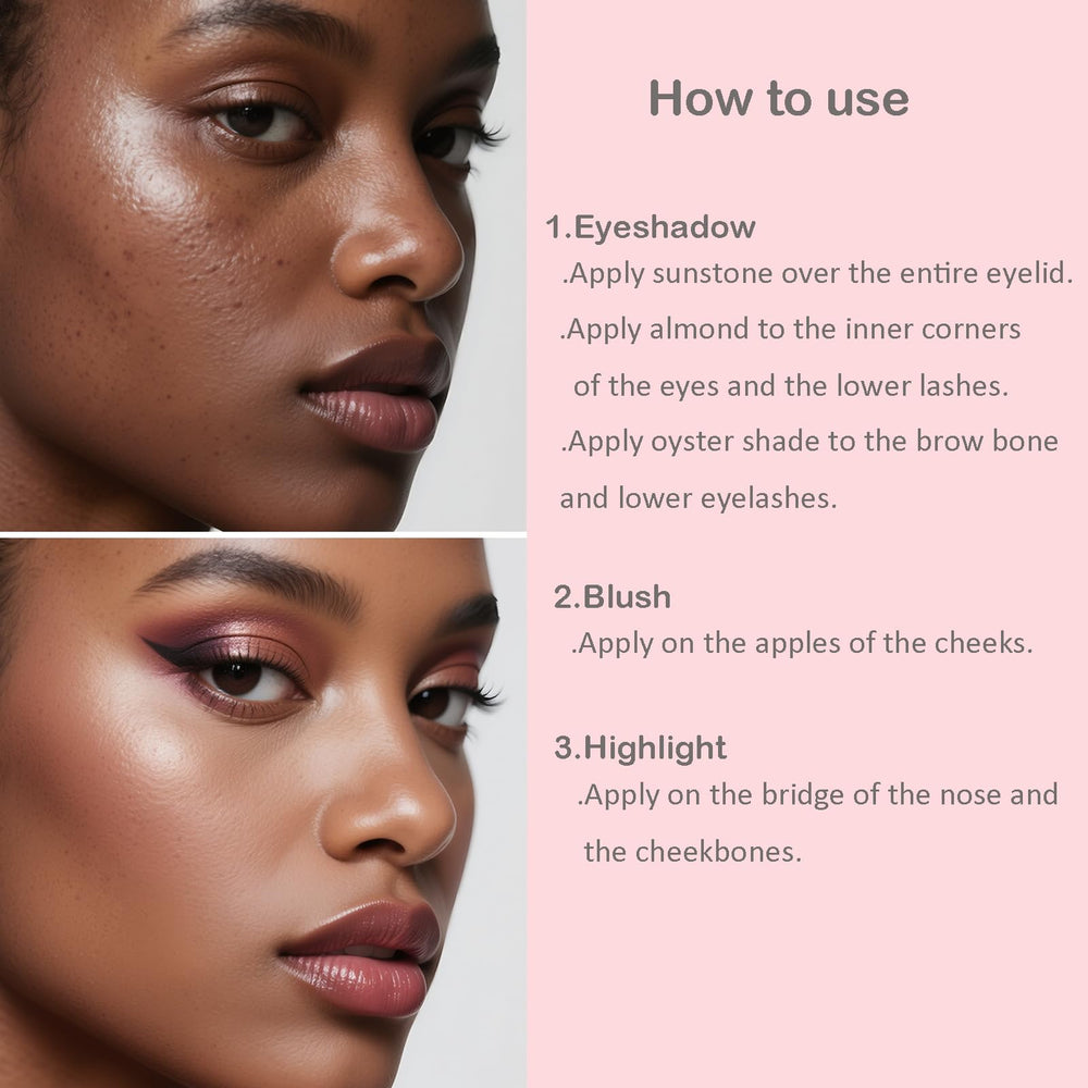 BERALLOYE palette inside a travel bag perfect for on-the-go touch-ups and convenience