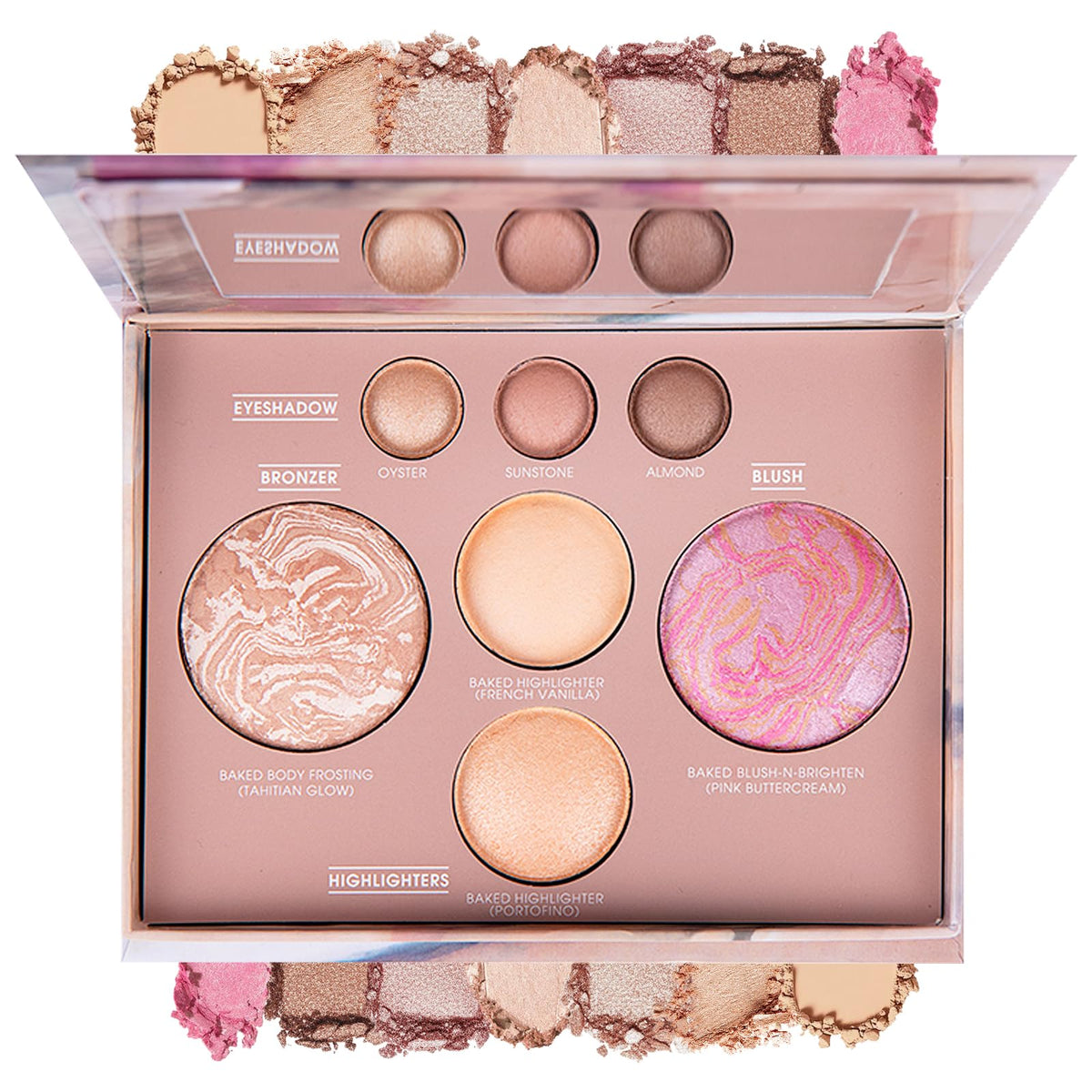 BERALLOYE closed palette front view showing compact travel-ready design and portability