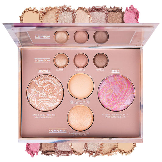 BERALLOYE closed palette front view showing compact travel-ready design and portability