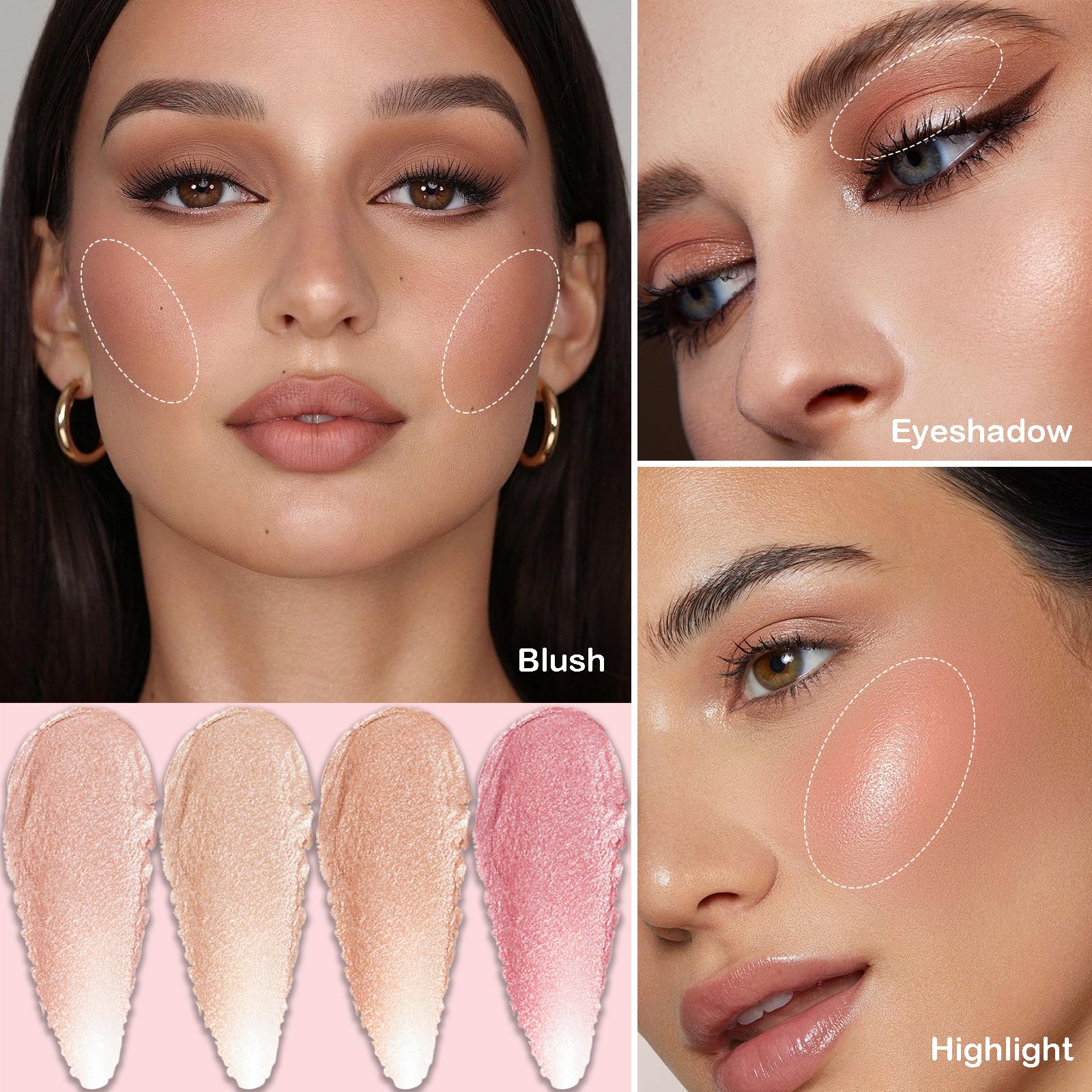 BERALLOYE open palette flatlay displaying seven pans for full face and eye looks