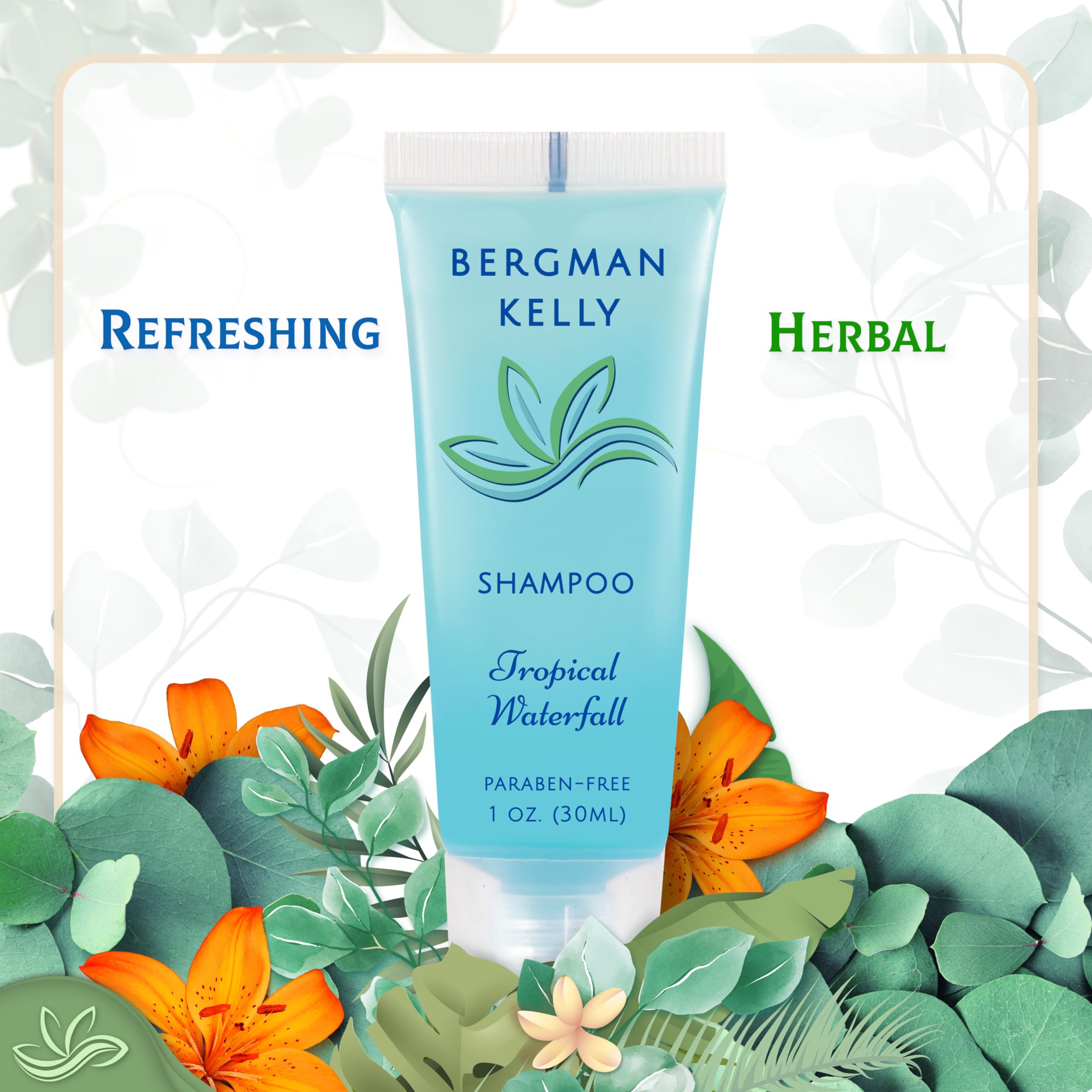 BERGMAN KELLY bottle in hand showing compact travel size convenience