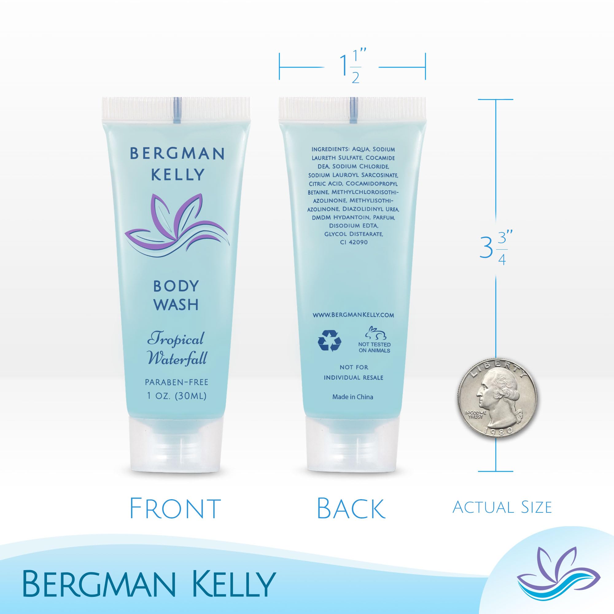 BERGMAN KELLY foil-seal and cap detail preventing leaks for travel convenience