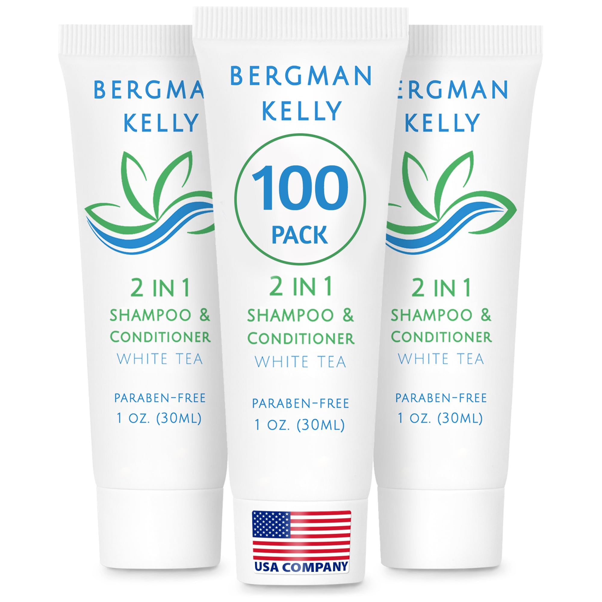 BERGMAN KELLY front packaging showing white tea scent and compact benefit