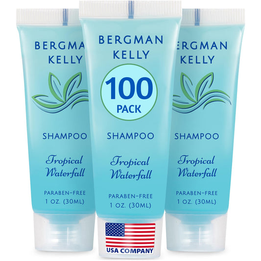 BERGMAN KELLY front packaging showing bottle and tropical scent benefit