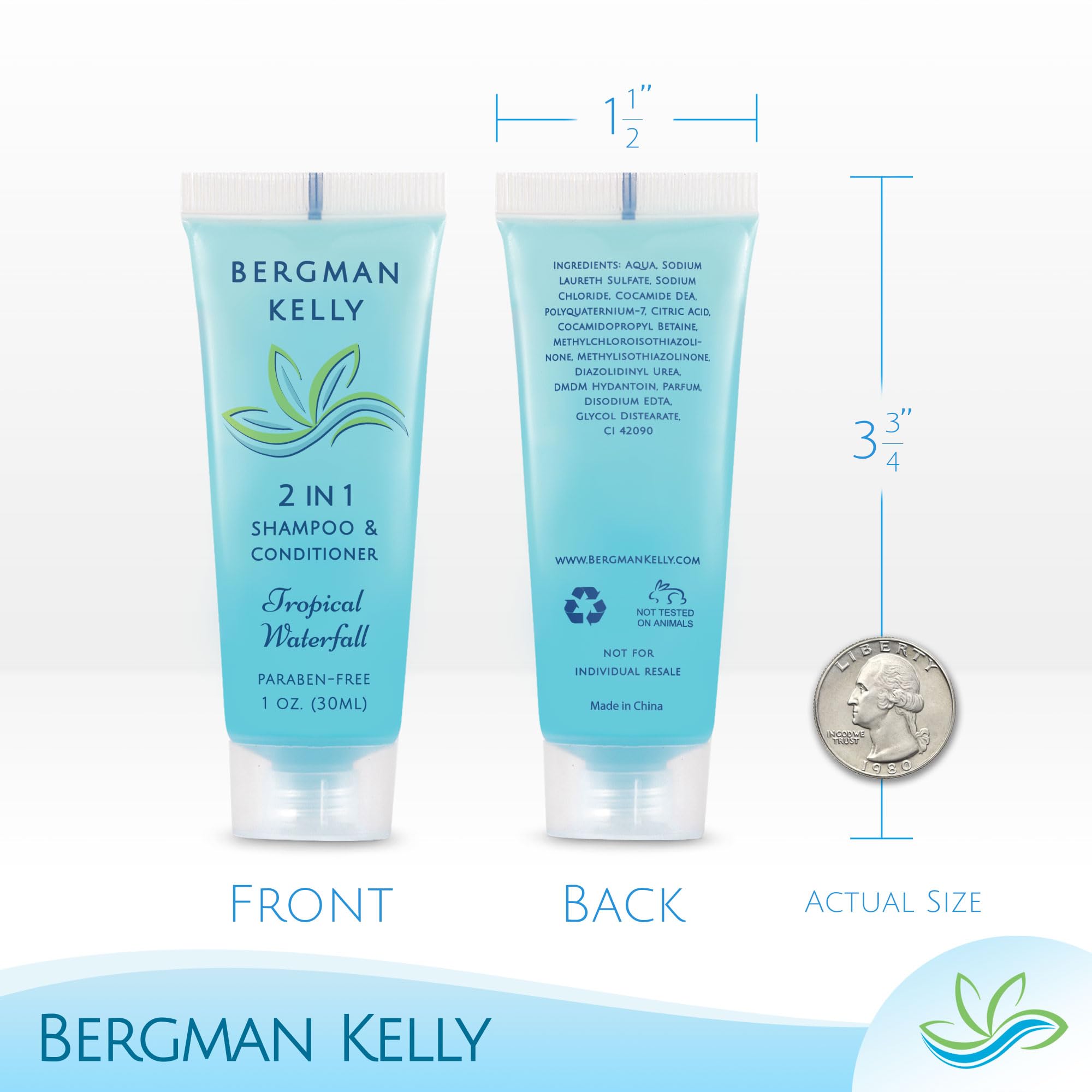 BERGMAN KELLY tube in hand demonstrating travel-friendly size benefit
